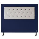 Ver imagem 1 de Cabeceira Queen 1,60m Havana Suede com Corino Branco - Pallazio - Azul