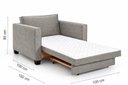 Ver imagem 3 de Sofá Cama Solteiro 100 cm Linho Fusion Yescasa