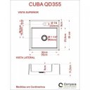 Ver mais imagens de Kit Cuba Q355 com Torneira 1198 Metal e Válvula Click 1 Polegada B e Sifão Pvc e Flexível Compace