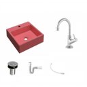 Ver imagem 2 de Kit Cuba Q355 com Torneira 1198 Metal e Válvula Click 1 Polegada B e Sifão Pvc e Flexível Compace