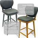 Ver imagem 3 de Banqueta Madeira Torneada Estofada 63cm Cor Natural Empório Tambo