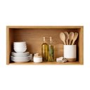 Ver imagem 5 de Armário Aéreo de Geladeira 1 Porta MDF 80cm Nobre Marrom/Cinamomo/Off White