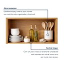 Ver imagem 6 de Armário Aéreo de Geladeira 1 Porta MDF 80cm Nobre Marrom/Cinamomo/Off White