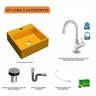 Kit Cuba Q355 com Torneira 1198 Metal e Válvula Click 1"b e Sifão Cromado e Flexível Compace - 3