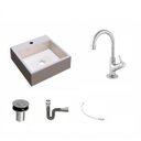 Ver imagem 2 de Kit Cuba Q355 com Torneira 1198 Metal e Válvula Click 1"b e Sifão Cromado e Flexível Compace