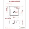 Kit Cuba Q355 com Torneira 1198 Metal e Válvula Click 1"b e Sifão Cromado e Flexível Compace - 8
