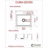 Kit Cuba Q355 com Torneira 1198 Metal e Válvula Click 1"b e Sifão Cromado e Flexível Compace - 8