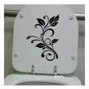 Ver imagem 1 de Adesivo Decorativo Banheiro Vaso Sanitário Floral Flor 01:preto