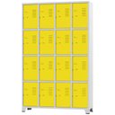 Ver imagem 1 de Roupeiro de Aço 16 Portas Cinza com Amarelo - Ultra Móveis