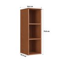 Ver imagem 2 de Nicho Vertical 26,6cm 100% Mdf C/ 2 Prateleiras Modulado Cor:canela
