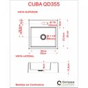 Ver mais imagens de Kit Cuba Q355 com Torneira 1198 Metal e Válvula Click 1"G e Sifão Pvc e Flexível Compace