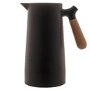 Ver imagem 3 de Garrafa Térmica de Café Nórdica com Cabo de Madeira 1 Litro Botão Click Fosco - Preto