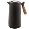 Garrafa Térmica de Café Nórdica com Cabo de Madeira 1 Litro Botão Click Fosco - Preto - 1