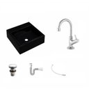 Ver imagem 2 de Kit Cuba Q355 com Torneira 1198 Metal e Válvula Click 1"G e Sifão Pvc e Flexível Compace