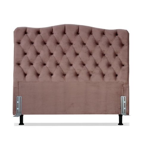 Cabeceira de Cama Box Queen 158 Cm Dunas Casavezi Suede Veludo Rosê