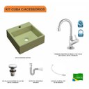 Ver imagem 3 de Kit Cuba Q355 com Torneira 1198 Metal e Válvula Click 1"G e Sifão Pvc e Flexível Compace