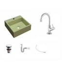 Ver imagem 2 de Kit Cuba Q355 com Torneira 1198 Metal e Válvula Click 1"G e Sifão Pvc e Flexível Compace