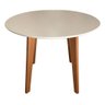 Mesa Veneza Redonda Laqueado 80cm - Off White - Madeira - 2