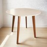 Mesa Veneza Redonda Laqueado 80cm - Off White - Madeira - 1