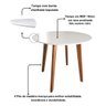 Mesa Veneza Redonda Laqueado 80cm - Off White - Madeira - 4