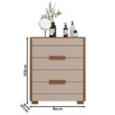 Ver imagem 3 de Guarda Roupa Casal San Francisco e Cômoda Dhara Carvalho Fendi - Moval