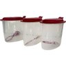 Tupperware Kit 3 Peças Porta Condimento Cereja 500ml Kit 3 Peças Porta Condimento Cereja 500ml - 1