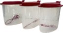 Ver imagem 1 de Tupperware Kit 3 Peças Porta Condimento Cereja 500ml Kit 3 Peças Porta Condimento Cereja 500ml