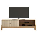 Ver imagem 1 de Rack Bancada Ouro Preto 60" 164,5cm MDP-MDF com Nicho Cinamomo Off White Valdemóveis