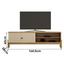 Ver imagem 4 de Rack Bancada Ouro Preto 60" 164,5cm MDP-MDF com Nicho Cinamomo Off White Valdemóveis