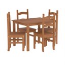 Ver imagem 1 de Conjunto Sala de Jantar Mesa 100x80 Cm 4 Cadeiras Madeira Marin Brasil