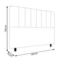 Ver imagem 2 de Cabeceira Decorativa Udine King 193cm Veludo Marrom - Gran Belo