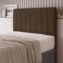 Ver imagem 5 de Cabeceira Decorativa Udine King 193cm Veludo Marrom - Gran Belo