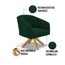 Ver imagem 3 de Poltrona Decorativa Giratória Ma30 Kit 2 Stella Bouclê Verde D03 - D’Rossi