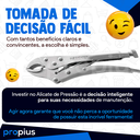 Ver mais imagens de Alicate De Pressão 10 Polegadas Mordente Curvo Profissional Ferramenta Original Multifuncional Aço A