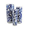 Vaso Porta Guarda Chuva Decorativo Azul e Branco 45/40/34cm - 1