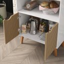 Ver imagem 3 de Armário Aparador Buffet Cantinho do Café Grécia Branco com Canelado