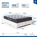 Ver imagem 4 de Cama Box com Colchão de Espuma D60 Double Face Guarda Costas Comfort Force Probel Queen 158cm