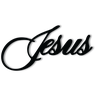 Escrita Jesus Aplique De Parede Em Mdf 6mm - 8