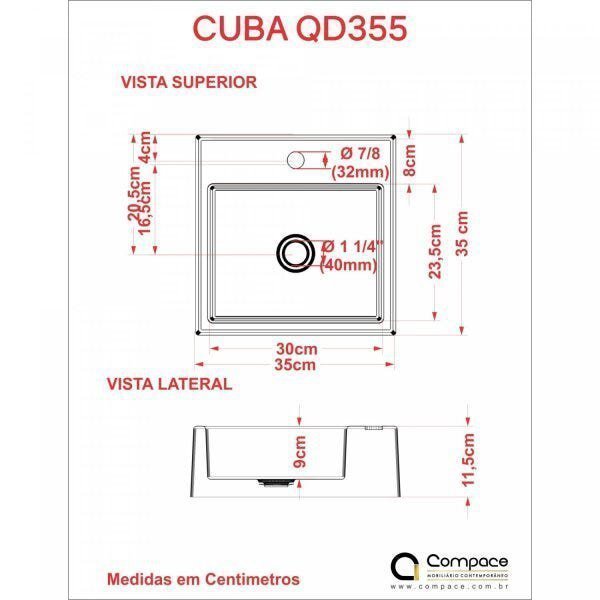 Kit Cuba Q355 Torneira 1198 Metal Válvula 1 Polegada Compace - 6