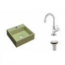 Ver imagem 2 de Kit Cuba Q355 Torneira 1198 Metal Válvula 1 Polegada Compace