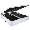 Ver imagem 1 de Cama Box Baú Casal 138 Bipartido - Bello Box Tecido Sintético Branco