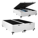 Ver imagem 3 de Cama Box Baú Casal 138 Bipartido - Bello Box Tecido Sintético Branco
