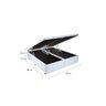 Cama Box Baú Casal 138 Bipartido - Bello Box Tecido Sintético Branco - 2