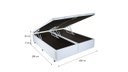 Ver imagem 2 de Cama Box Baú Casal 138 Bipartido - Bello Box Tecido Sintético Branco
