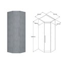 Ver imagem 5 de Quarto Casal Completo Rizon/linea 3 Peças ( 2 Guarda Roupas + 1 Closet Canto Obliquo) Qcm105 Branco