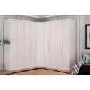 Ver imagem 1 de Quarto Casal Completo Rizon/linea 3 Peças ( 2 Guarda Roupas + 1 Closet Canto Obliquo) Qcm105 Branco