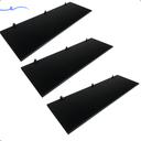 Ver imagem 1 de Kit 3 Prateleira Preta 80X25 + Suporte Flutuante Mdf Organizadora Decoração Cozinha Banheiro Sala