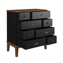 Ver imagem 4 de Cômoda 8 Gavetas Preto