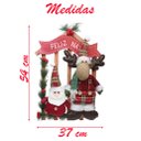 Ver imagem 2 de Guirlanda Natalina De Madeira Enfeite De Porta Decorada 54cm