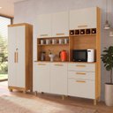 Ver imagem 1 de Kit Armário Multiuso Toronto + Armário de Cozinha Athenas 100% MDF Yescasa